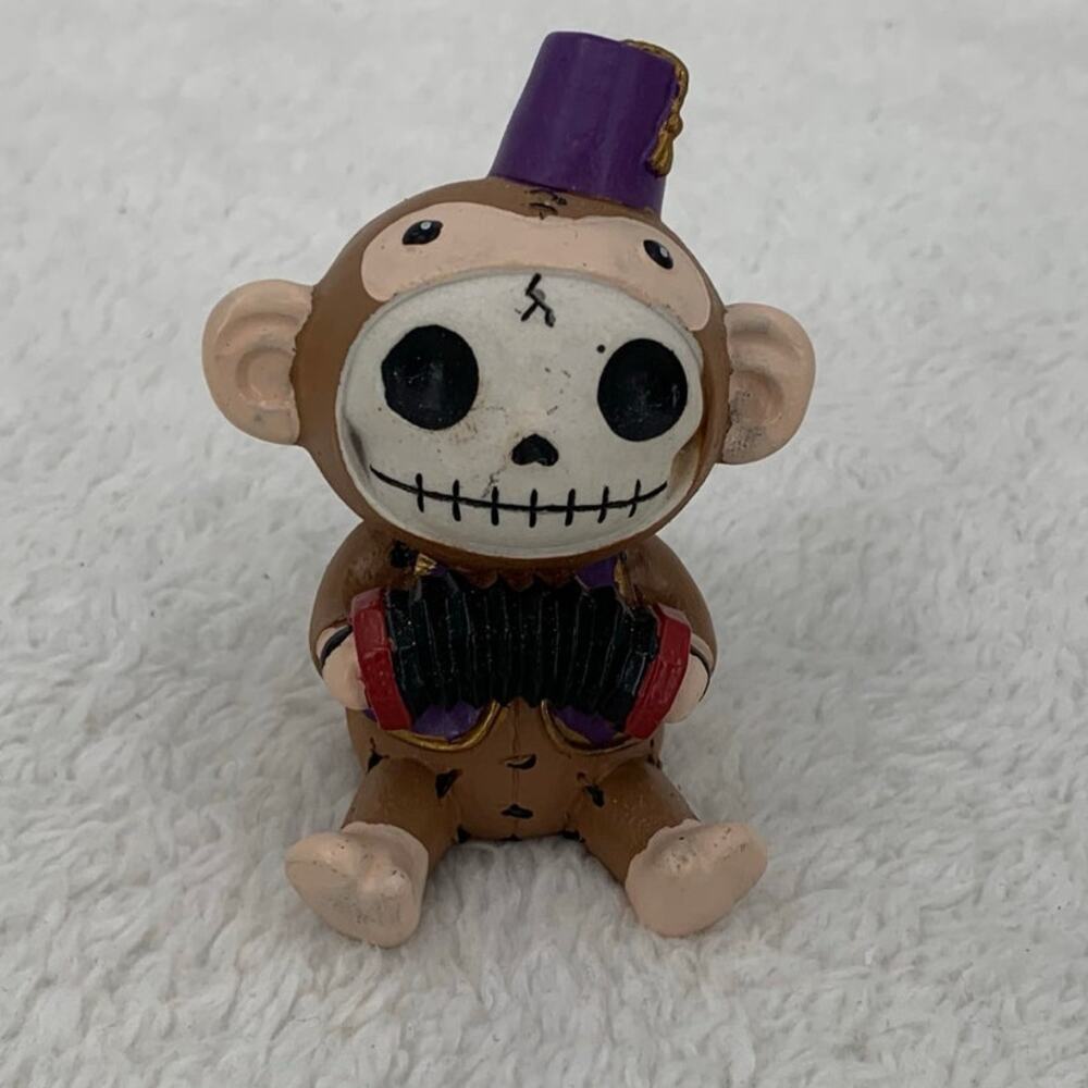 Furrybones Fez Munky Skeleton in Monkey Costume Accordion Halloween Figurine
